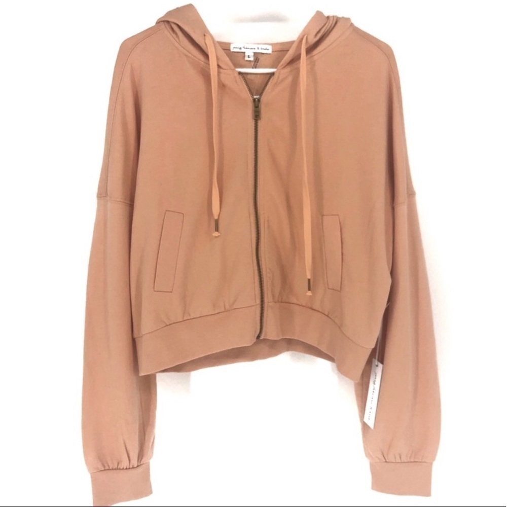 Peach cropped hoodie